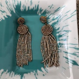 JCrew gold tassel earrings